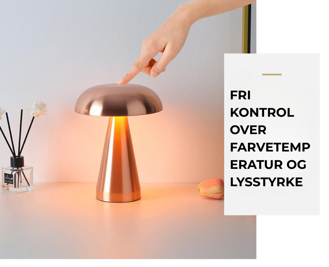 LuxorLampe™ | Elegant Belysning på Få Sekunder – Oplev Svampe Bordlampen