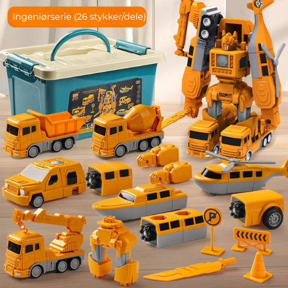 Magnetlegetøjs sæt | Magnetisk Transformérbar Bygge- og Samlebil