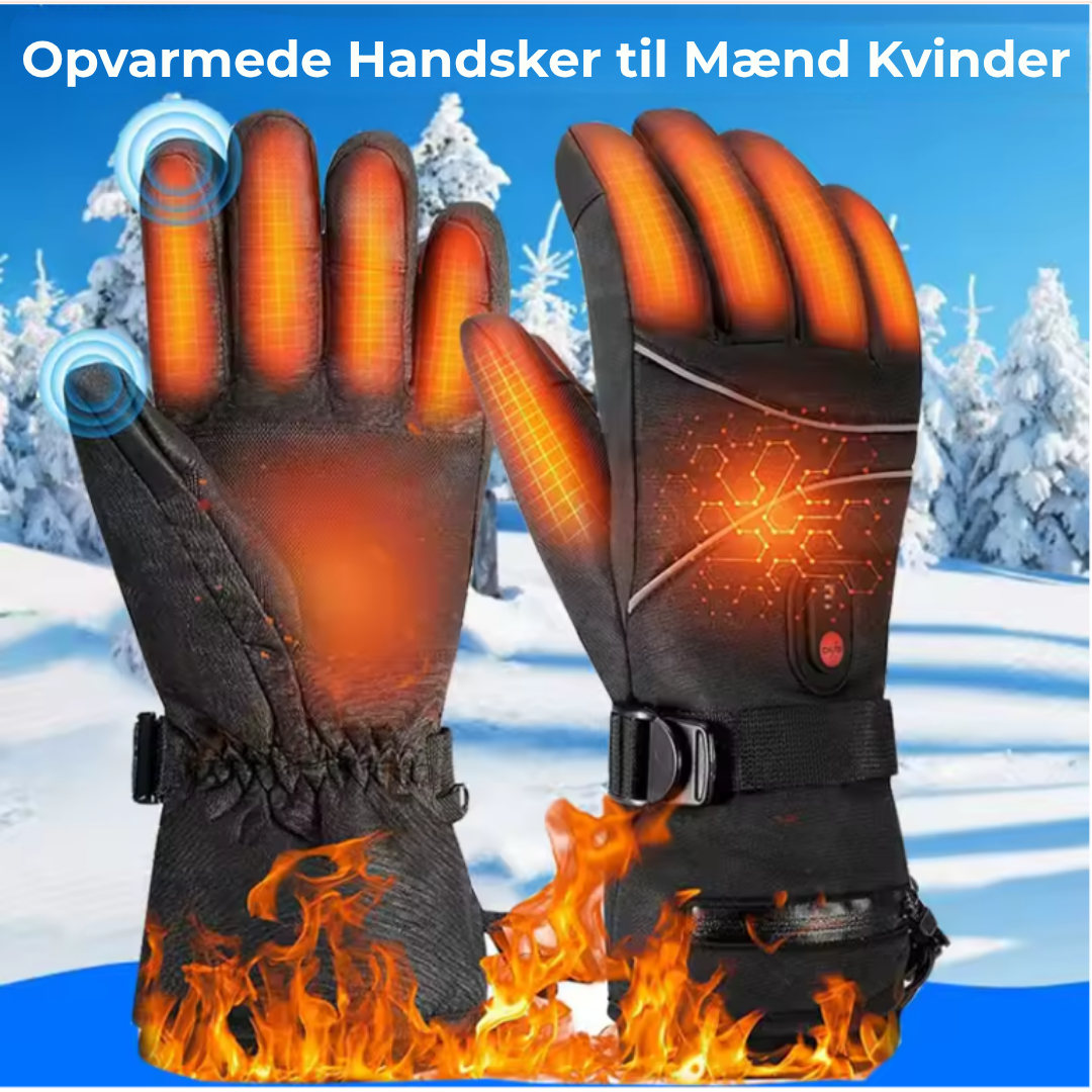 HeatHansker™ | 5200mAh Genopladelige Opvarmede Skihandsker – Hold varmen, bliv opladt