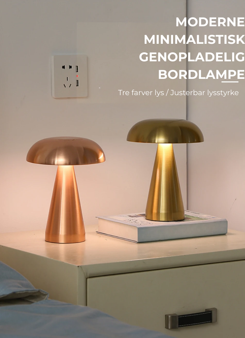 LuxorLampe™ | Elegant Belysning på Få Sekunder – Oplev Svampe Bordlampen
