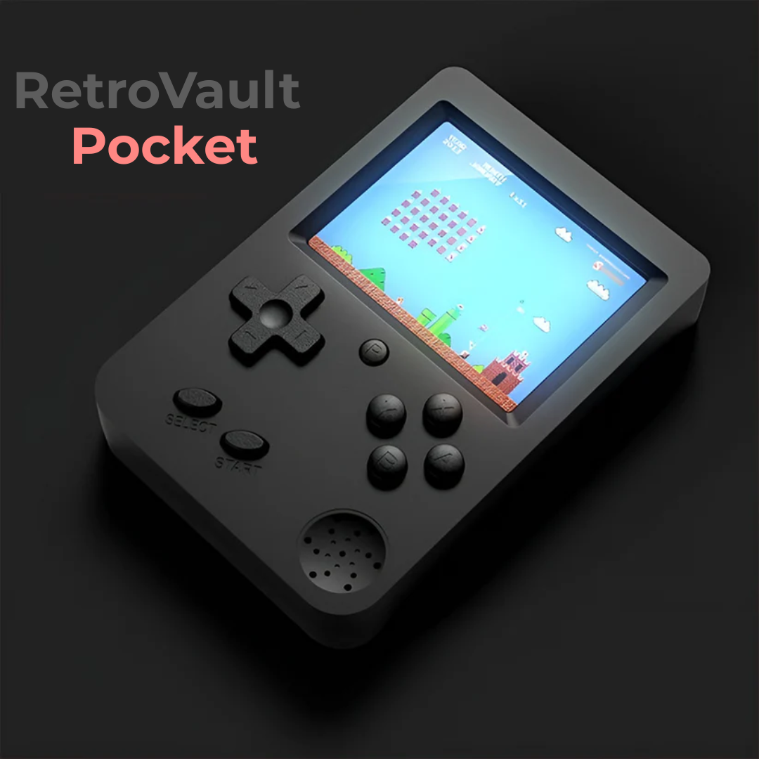 RetroVault Pocket | Genoplev Barndommens Spilglæde – Alt-i-Én Retro Konsol for Hele Familien!