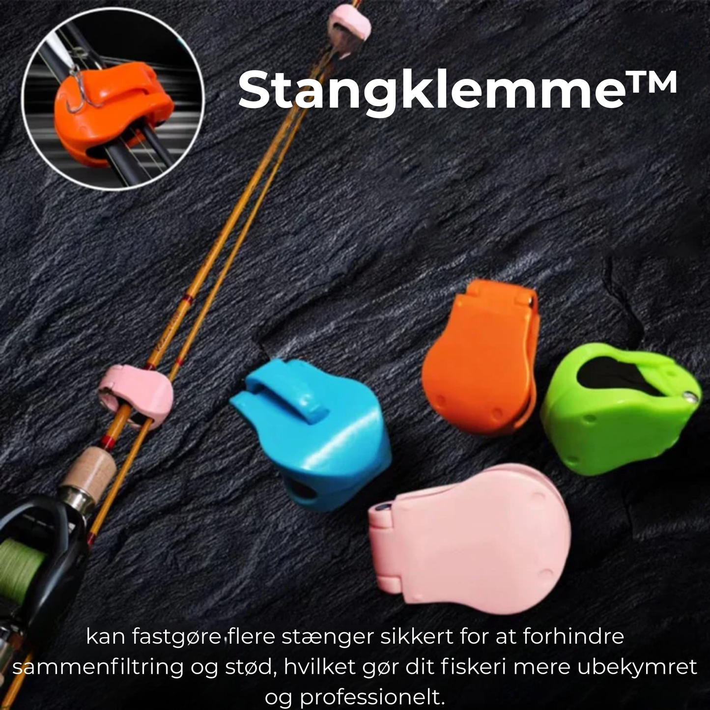 Stangklemme™ Multifunktionel Stangholder | Hold dine fiskestænger sikre, organiserede og klar til handling!