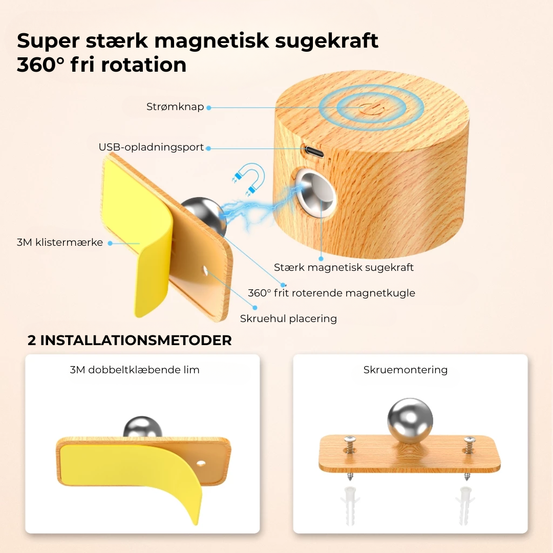 360° Plakelampe | Oplys dit hjem med stil og total fleksibilitet
