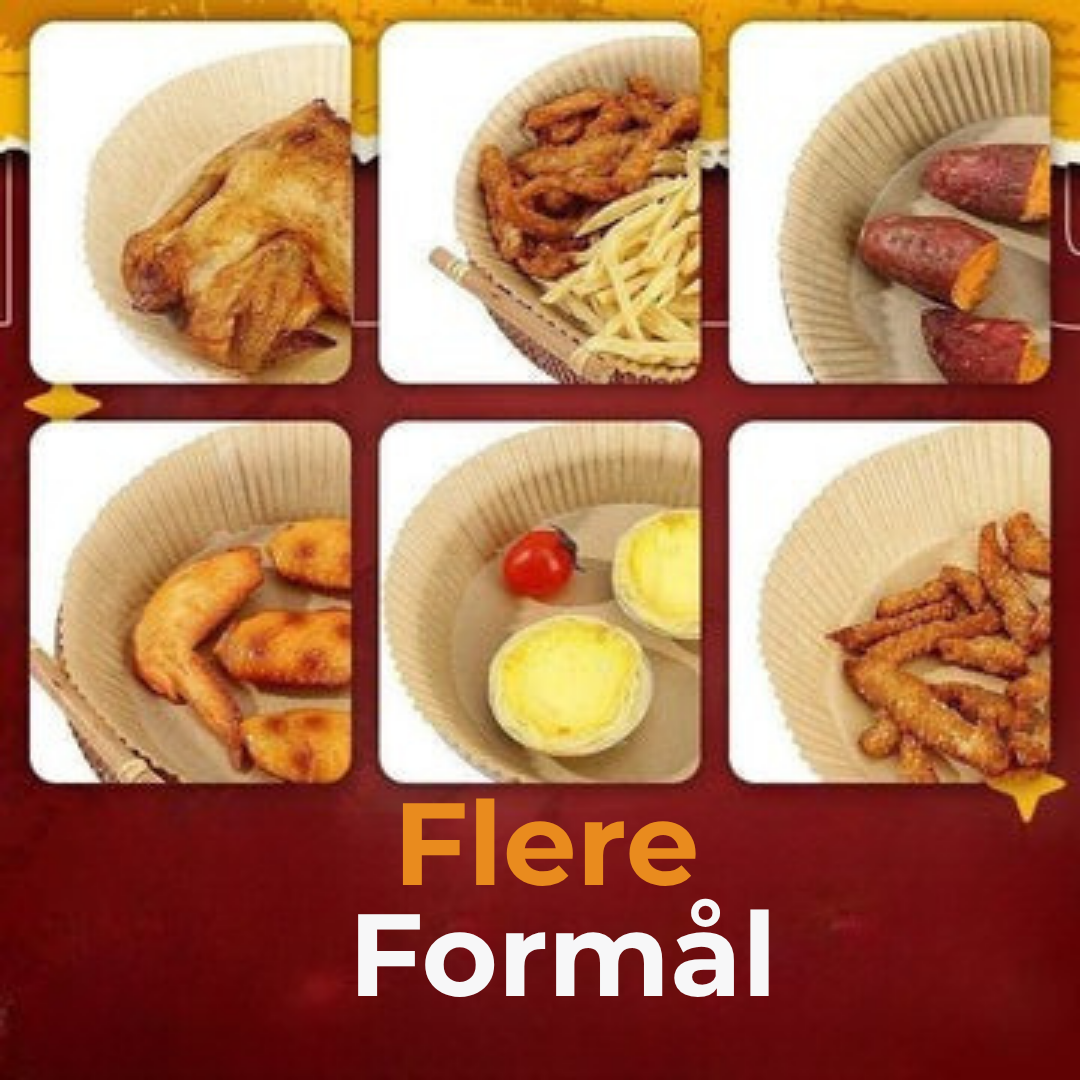 Air Fryer Liner | Airfryer engangsliner i bagepapir