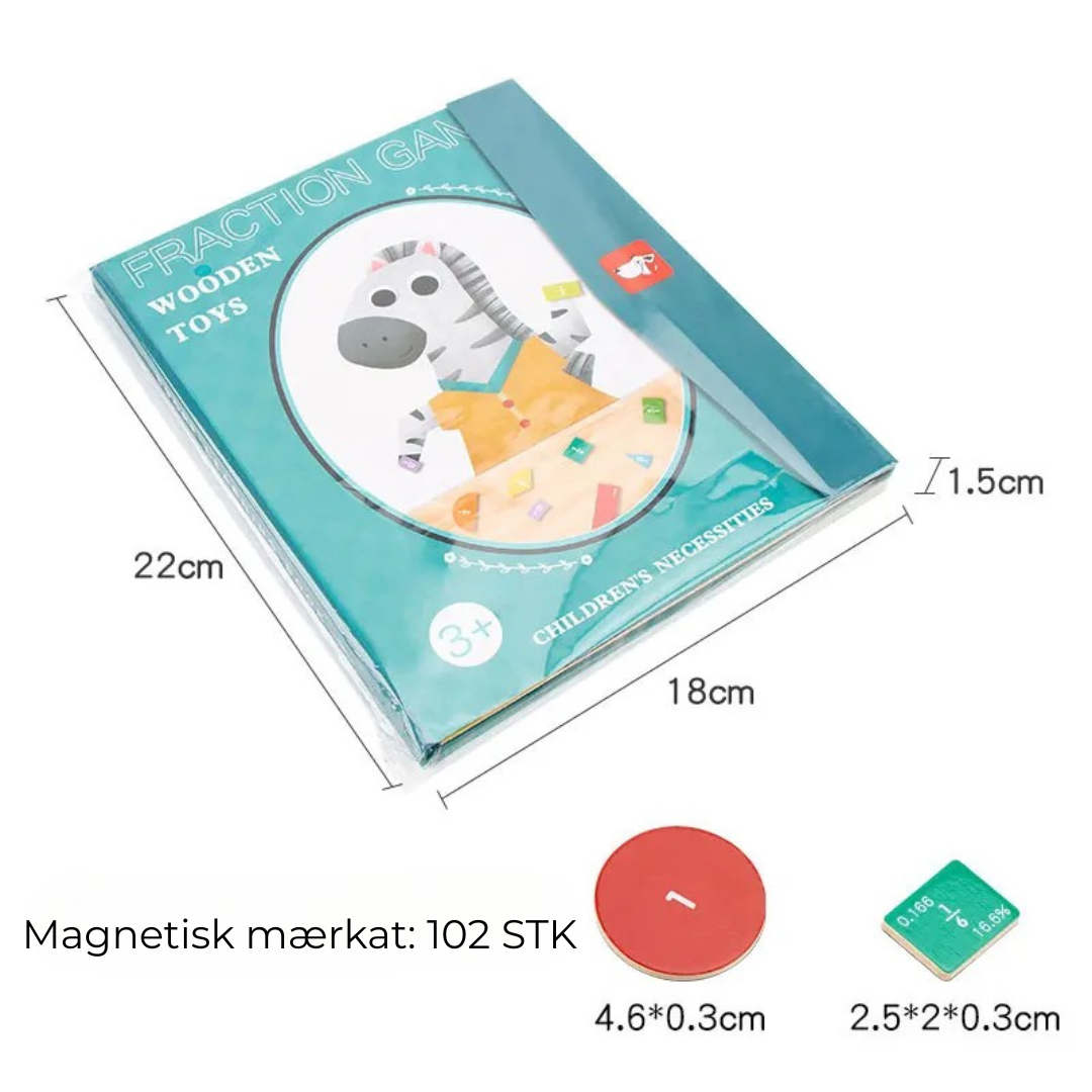FraktionVen™ |  Magnetisk brøkpuslespilbog