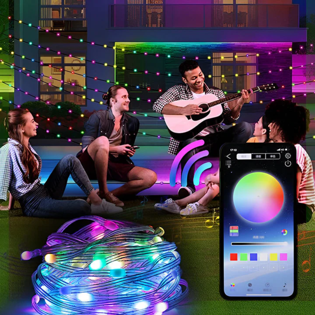 BoldFly™ | Farverige LED-lyskæder med fjernbetjening