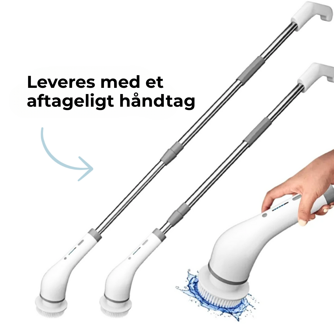 RenReach™ | Kraftig elektrisk børste med 8-delt børstesæt