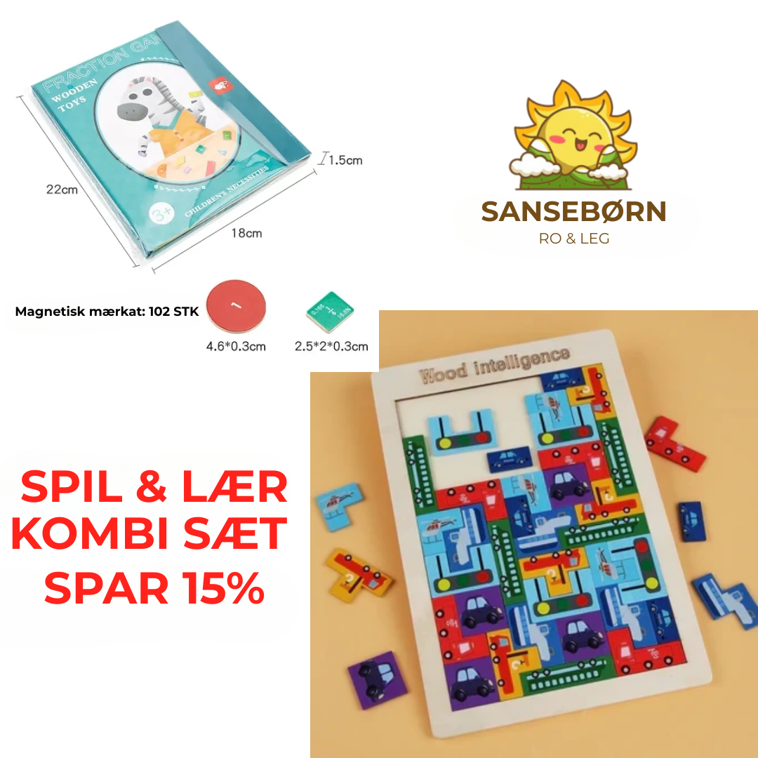 FraktionVen™ |  Magnetisk brøkpuslespilbog