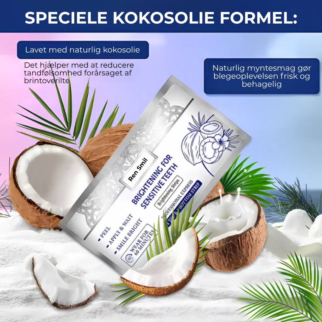 Ren Smil | Naturlige kokosstrips til tandblegning og lysere smil