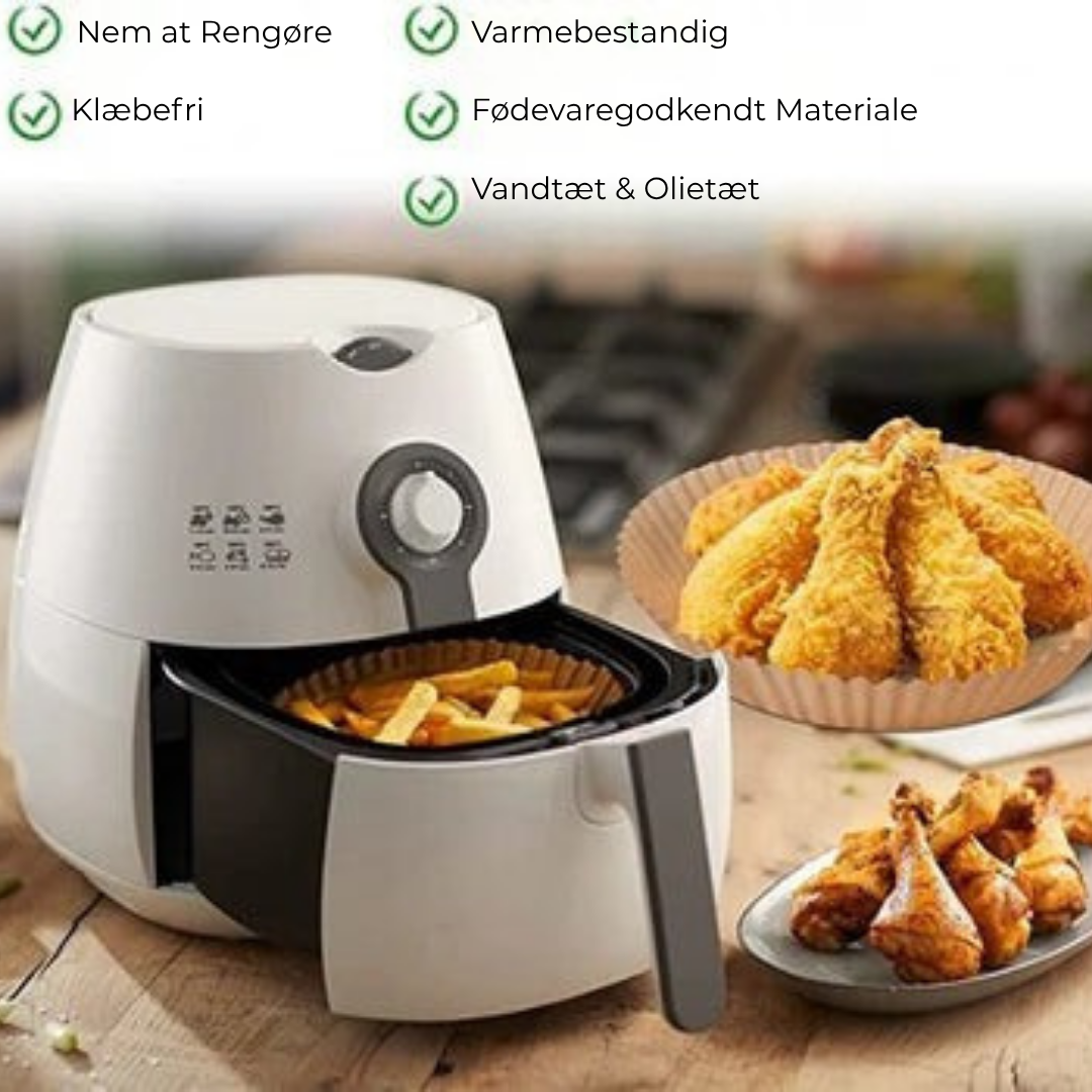 Air Fryer Liner | Airfryer engangsliner i bagepapir
