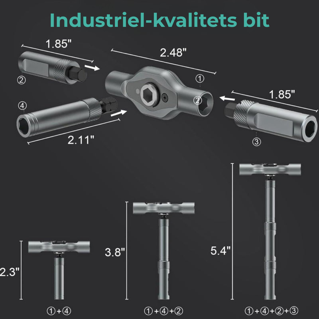 SmartBorKit™ | Skralde Præcisionsskruetrækkersæt – Modulært Magnetisk Reparationssæt