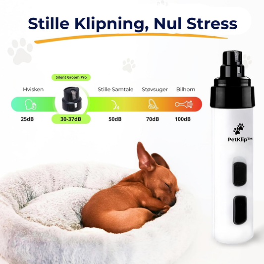 PetKlip™ | USB-genopladelig neglesliber til kæledyr – Støjsvag elektrisk negletrimmer til hunde og katte, perfekt til potepleje og klipning