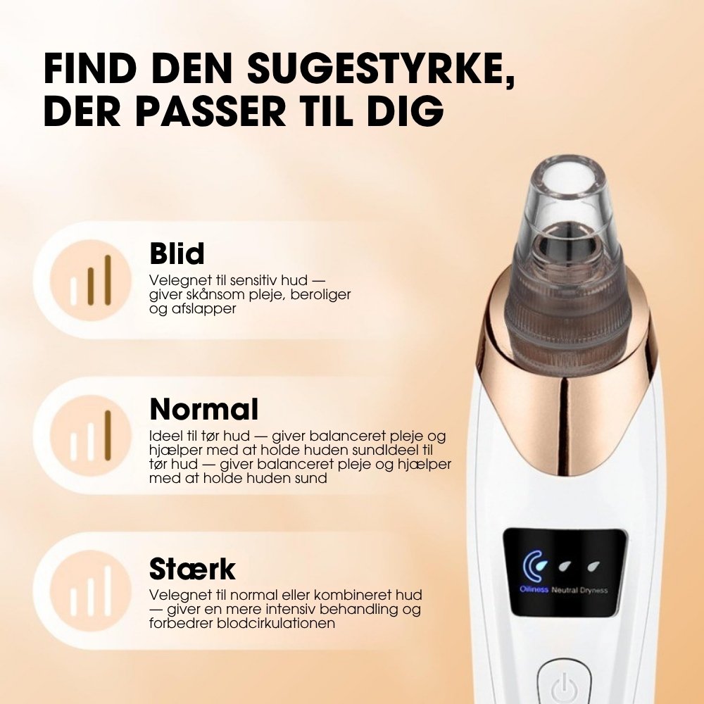 Porløs™ – 6-i-1 pore-renser med justerbart sug og udtræksværktøj