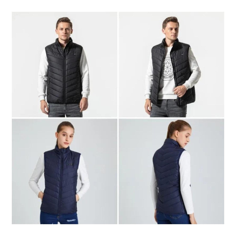 Elektrisk varmevest | Unisex-vest: Opvarmet og vandtæt