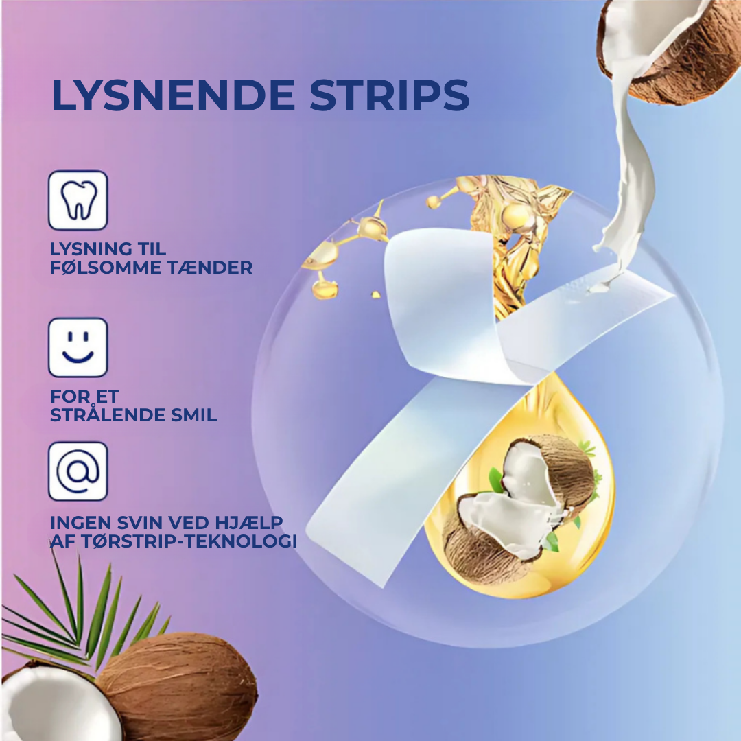 Ren Smil | Naturlige kokosstrips til tandblegning og lysere smil