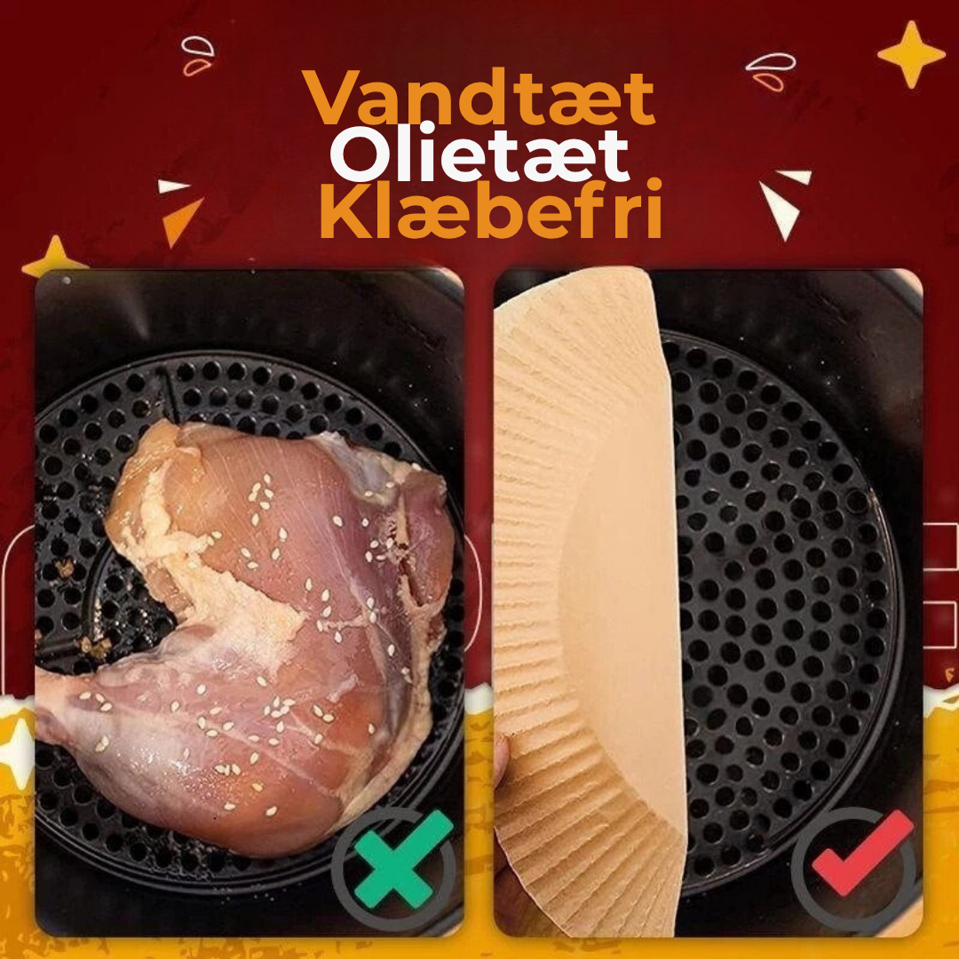 Air Fryer Liner | Airfryer engangsliner i bagepapir
