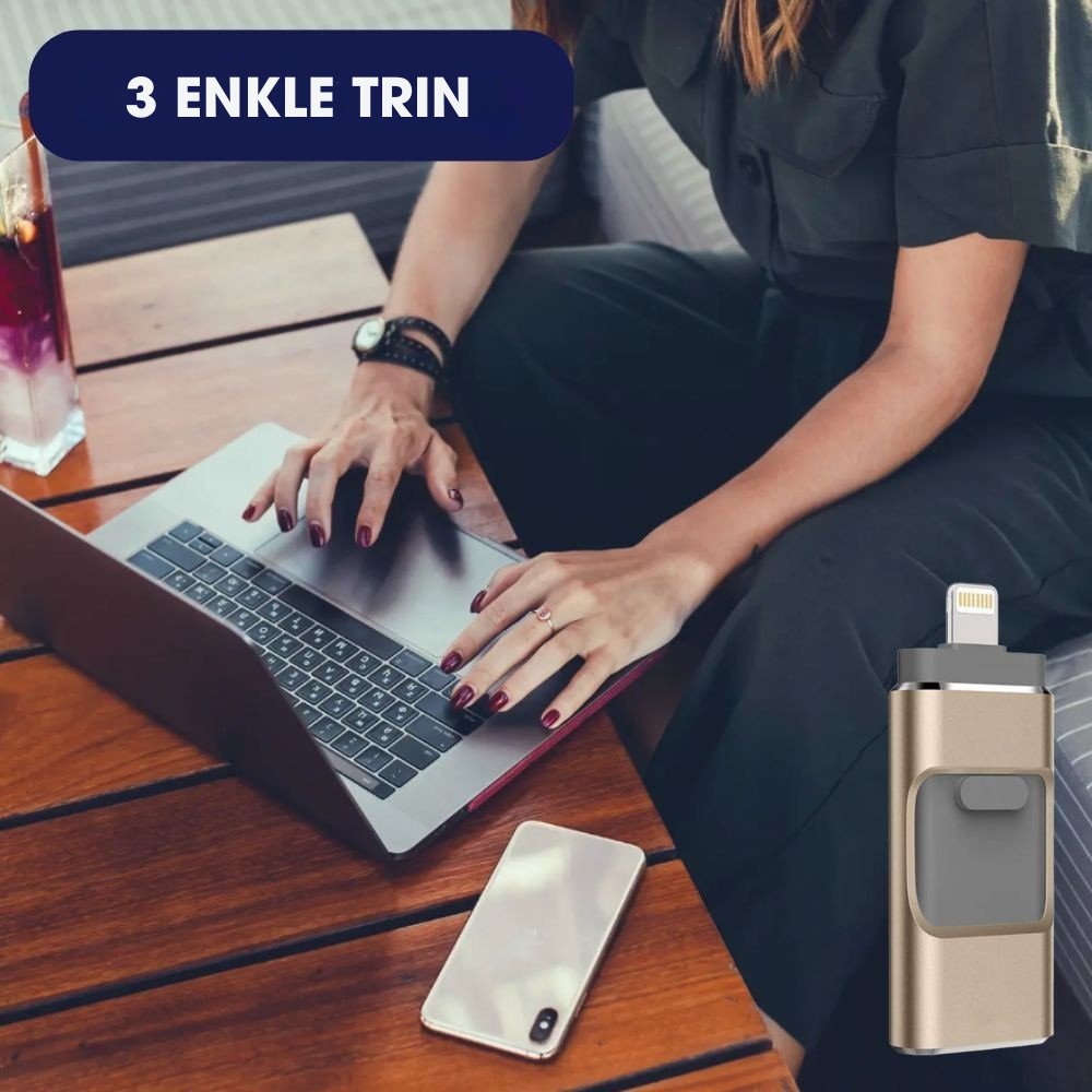 DataTryg™ - 4-i-1 USB-drev – Lynhurtig billedoverførsel