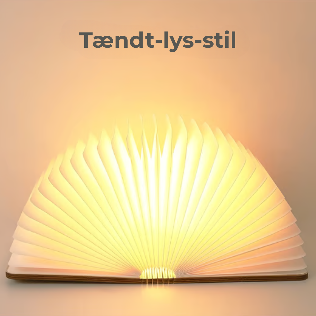 LysBog™ | Kreativ sammenklappelig LED-bogformet natlampe – en unik belysning til hyggelige rum
