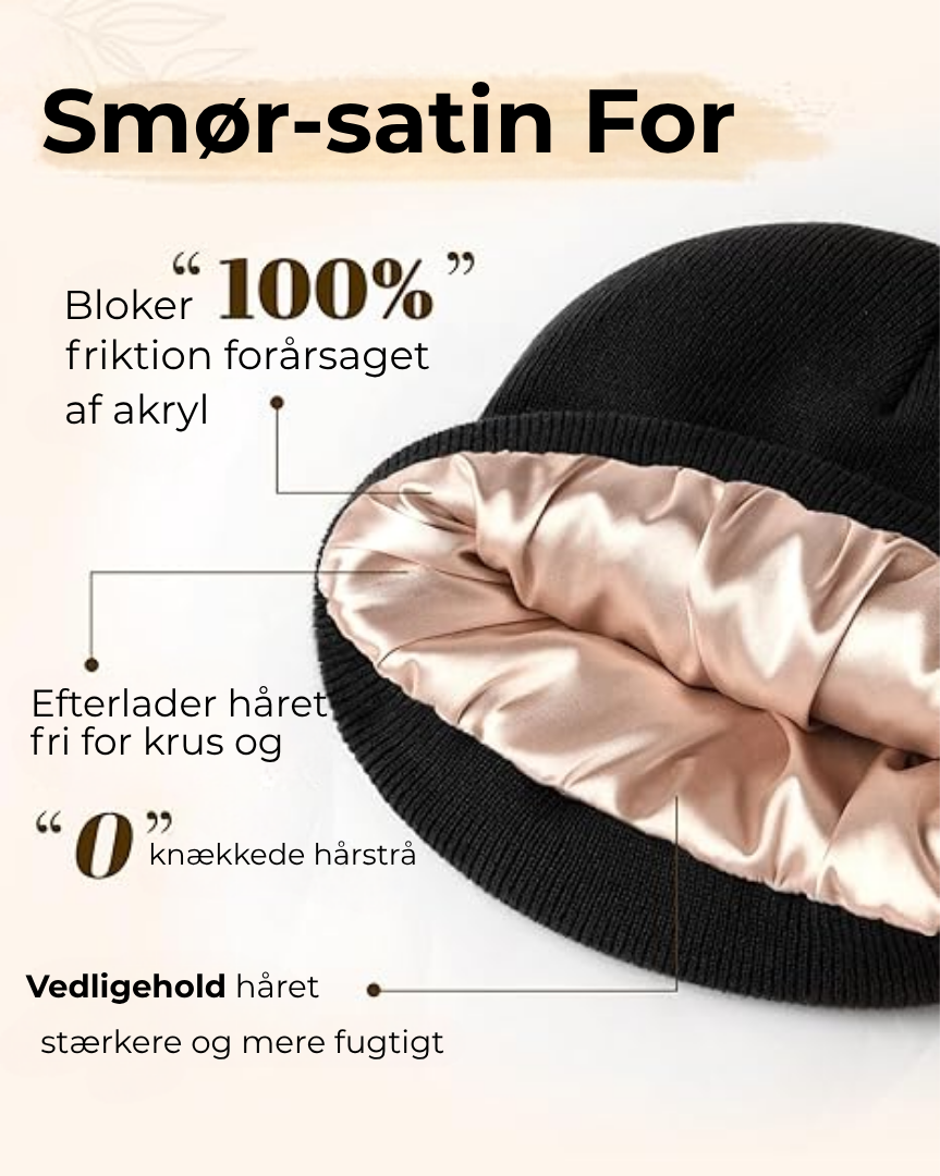 Satinforet Hue| Ødelægger din hue også dit hår? Det er fortid nu