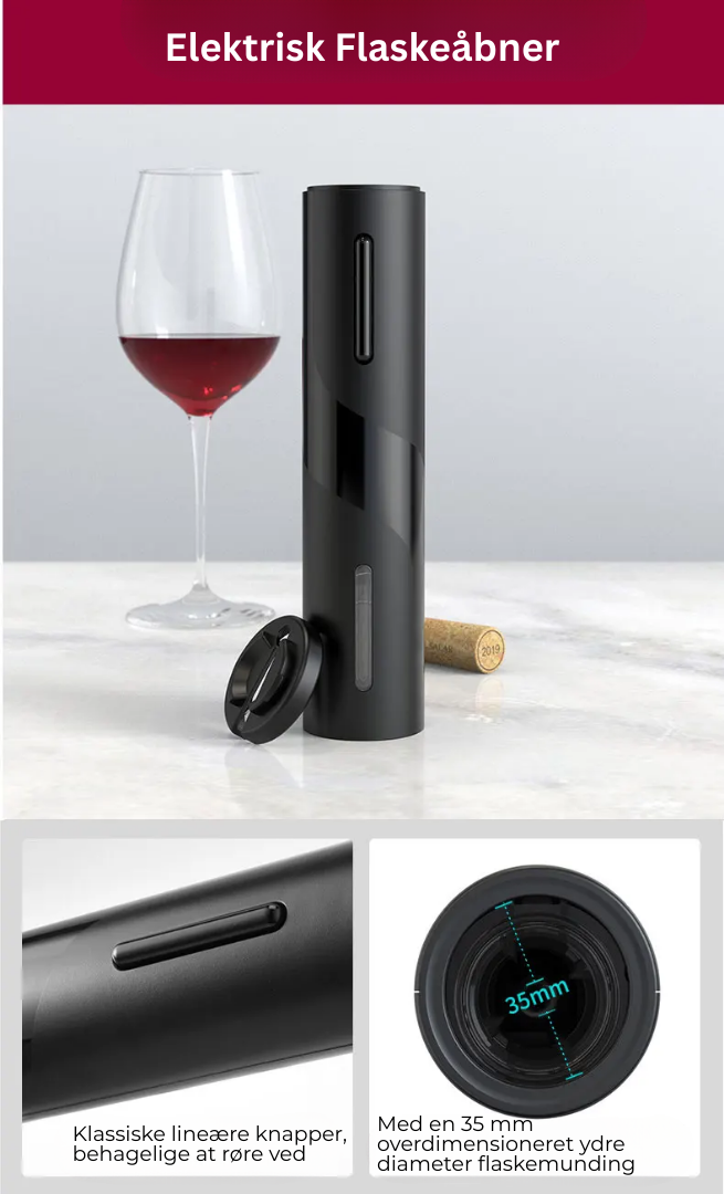 EasyVin™ | Åbn vin med ét tryk – elegance og bekvemmelighed i samme sæt
