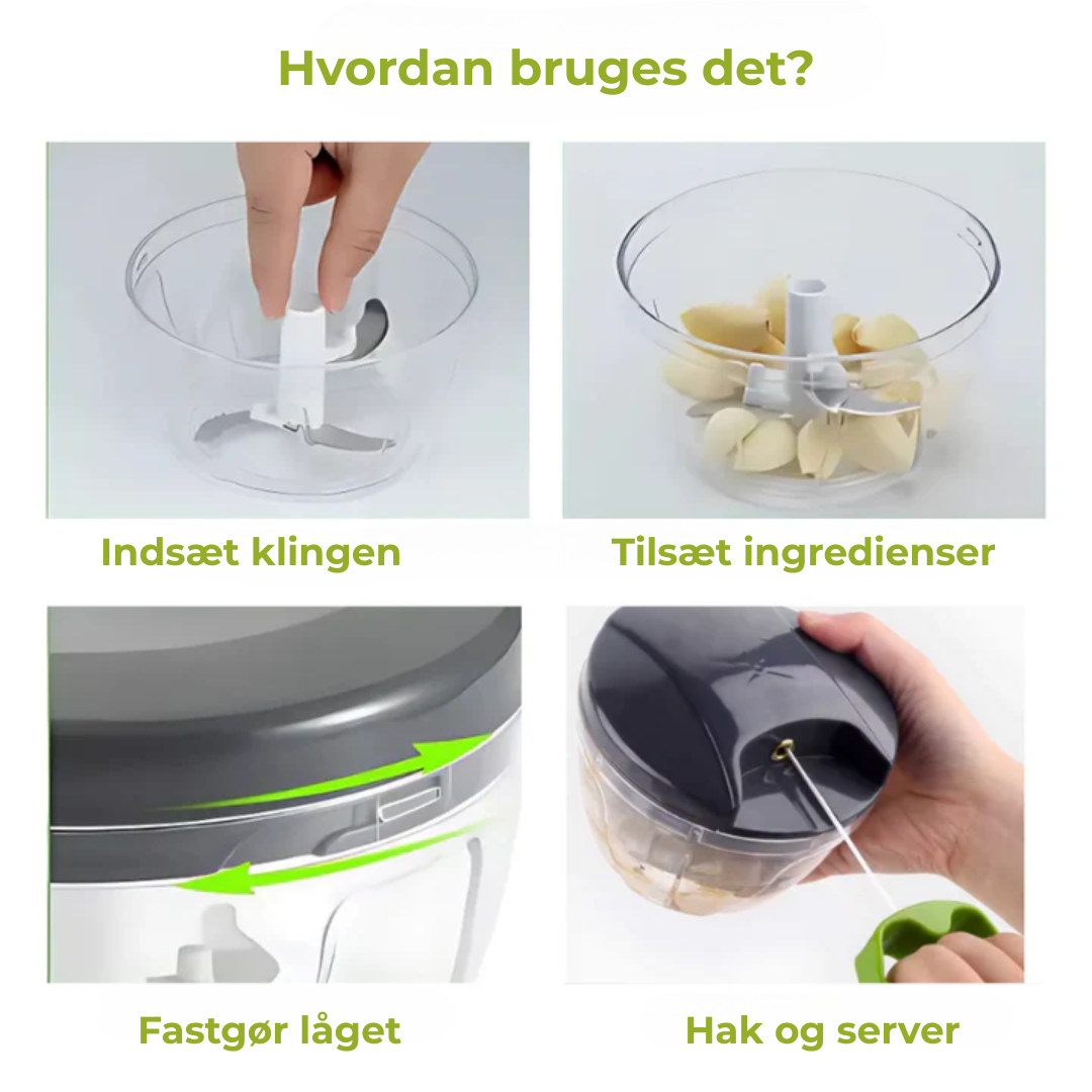 Kvikhakker™ | Manua lChopper Højkvalitets Grøntsag Manuel Shakker