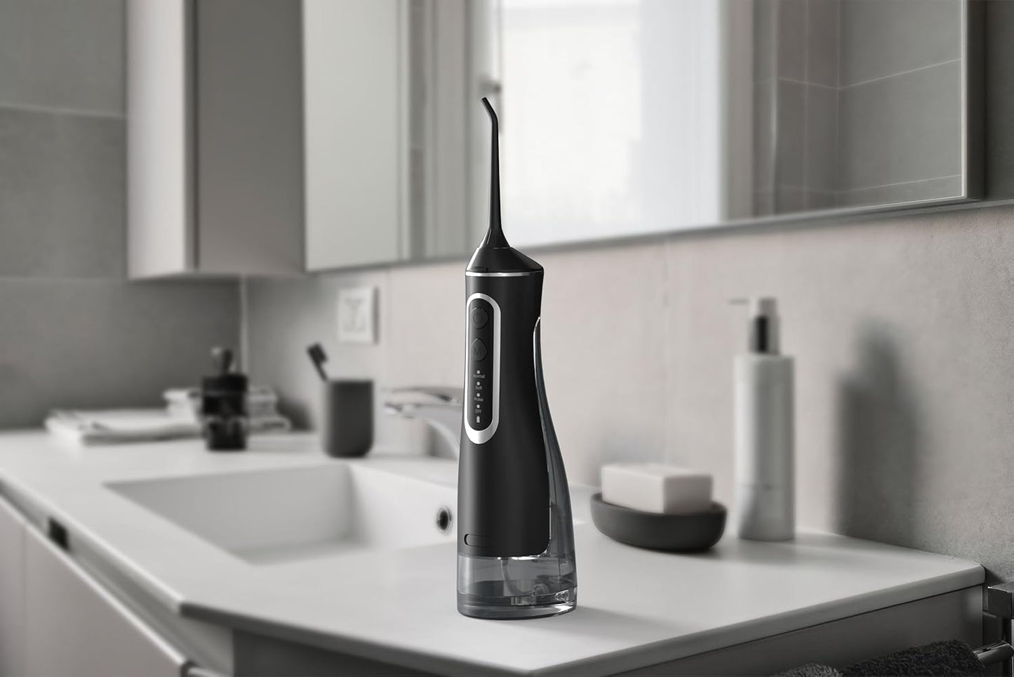 AquaSmil™ | Bærbar vandflosser med 4 tilstande og 5 mundstykker