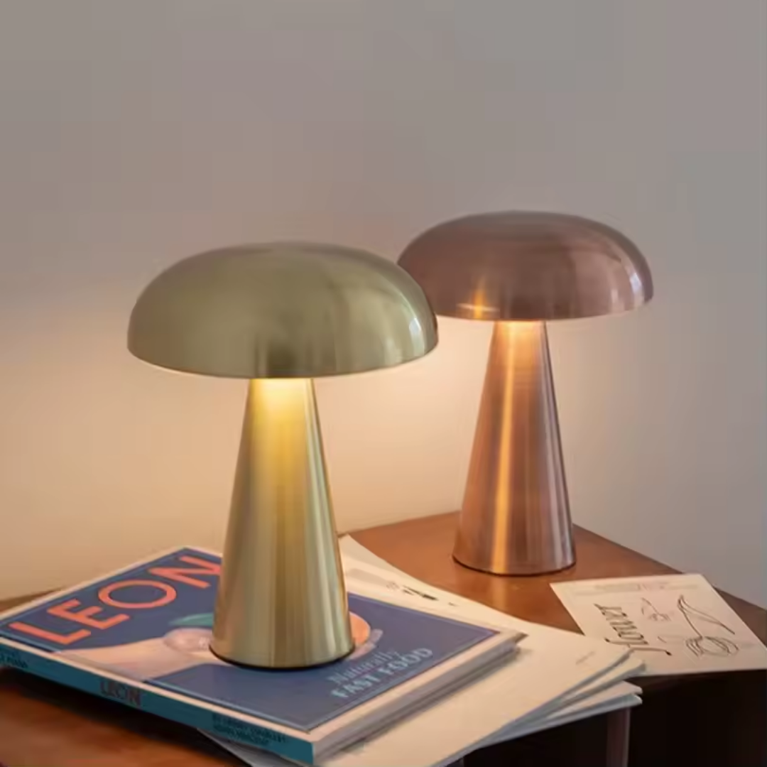 LuxorLampe™ | Elegant Belysning på Få Sekunder – Oplev Svampe Bordlampen