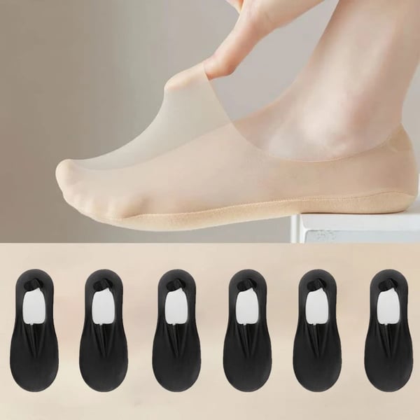 UsynligKomfort™ - No Show Tynde Sokker (1 stk. indeholder 5 par sokker) (size 33-38)