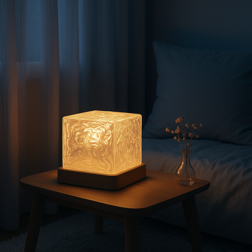 CubeRo™ – LED Natlampe & Stemningslys med 16 Farver og Fjernbetjening