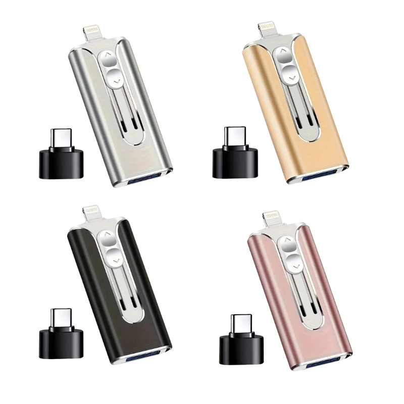 SkySaver™ | 4-i-1 USB-drev – Lynhurtig billedoverførsel