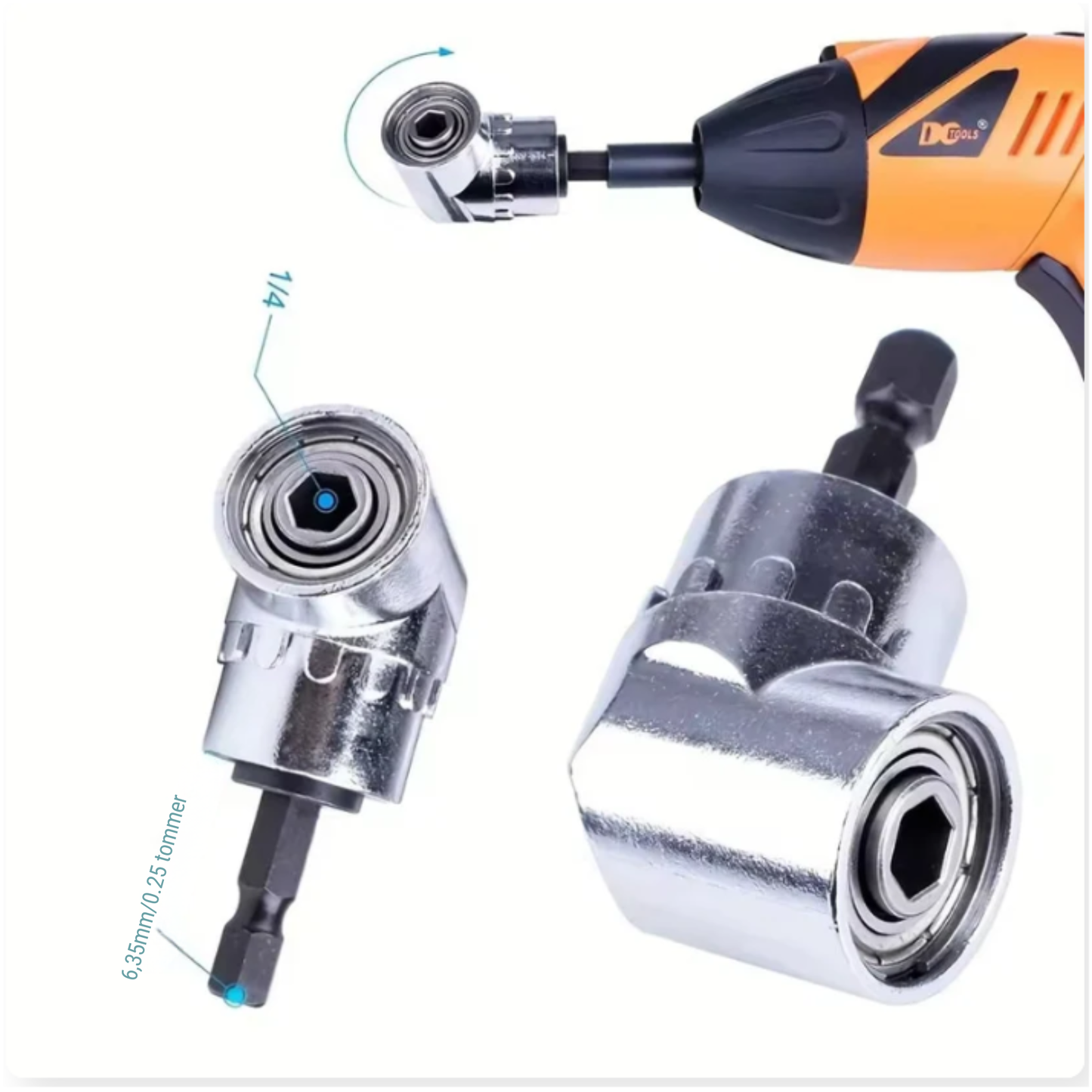 VinkelVærktøjssæt™ - 105° Borevinkeladapter | Nå trange områder med lethed