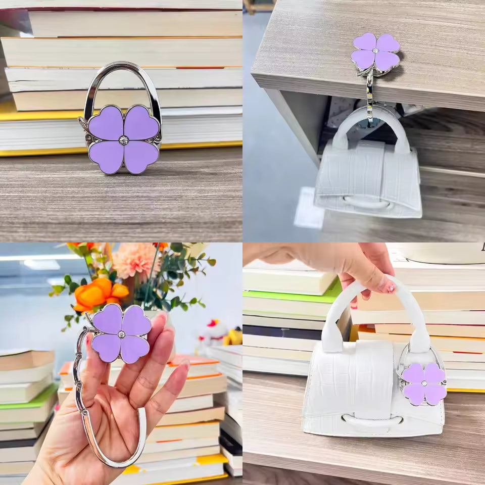 CloverGrip – Elegant Taske Krog med Firekløver Design