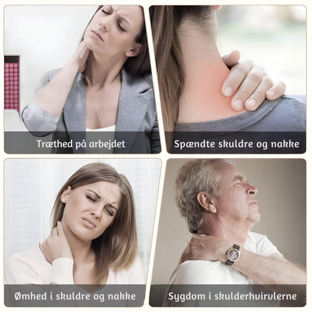 HalsRo™ | Smart Vibrerende Varmepude til Nakke og Skulder