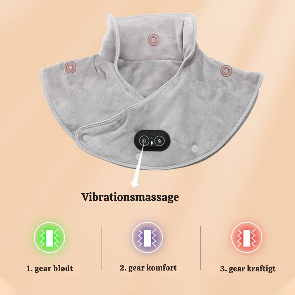 HalsRo™ | Smart Vibrerende Varmepude til Nakke og Skulder