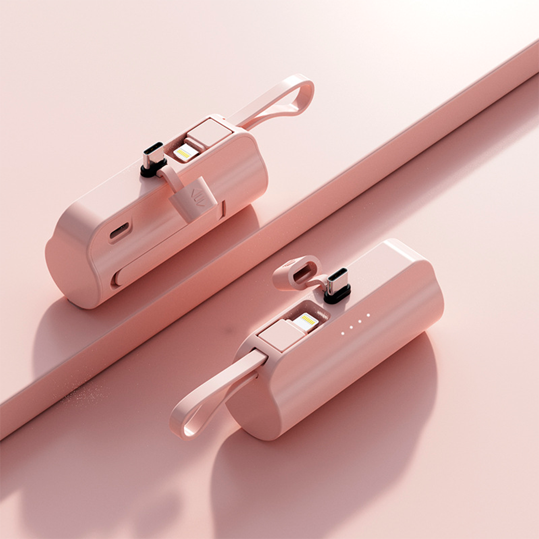 PocketBank™ – Dobbelt powerbank med indbygget kabel