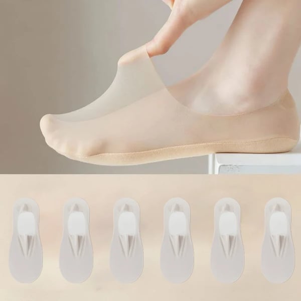 UsynligKomfort™ - No Show Tynde Sokker (1 stk. indeholder 5 par sokker) (size 33-38)