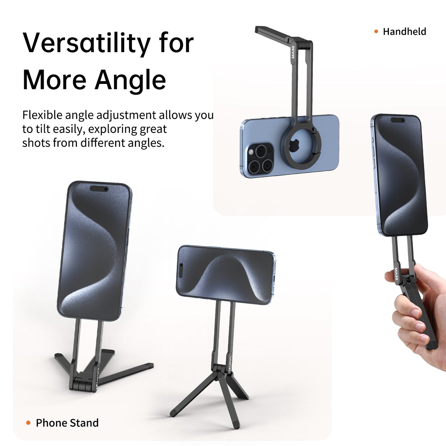 MagniPod™ – Magnetisk Smartphone Tripod med Karabiner