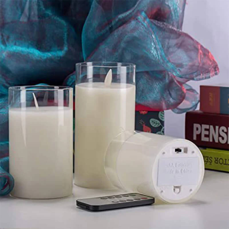 HyggeStearinlys™ | 3-pak LED-stearinlys med realistisk flammeeffekt med fjernbetjening og dæmper