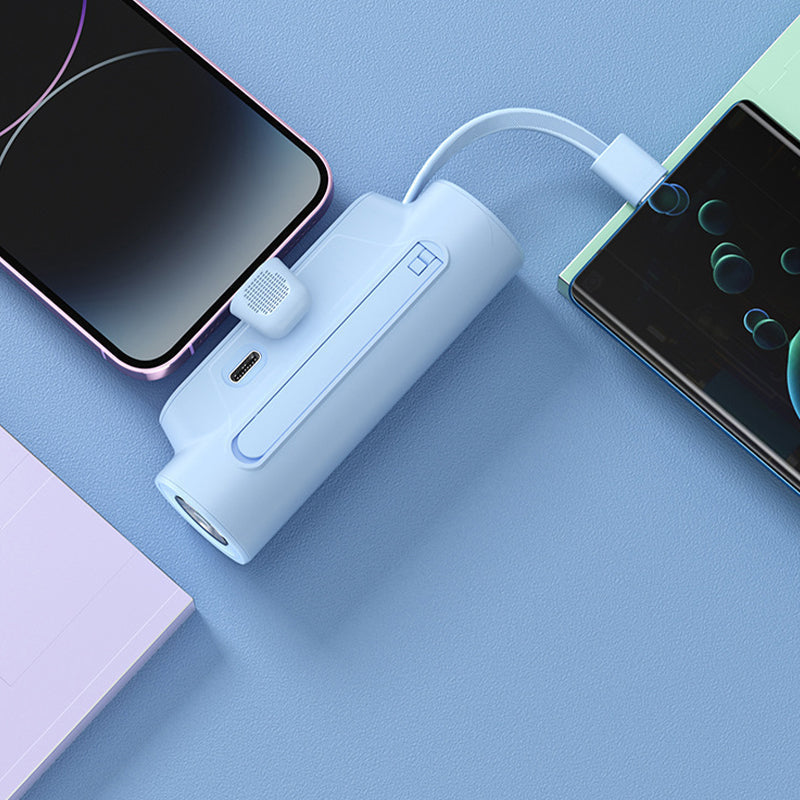 PocketBank™ – Dobbelt powerbank med indbygget kabel