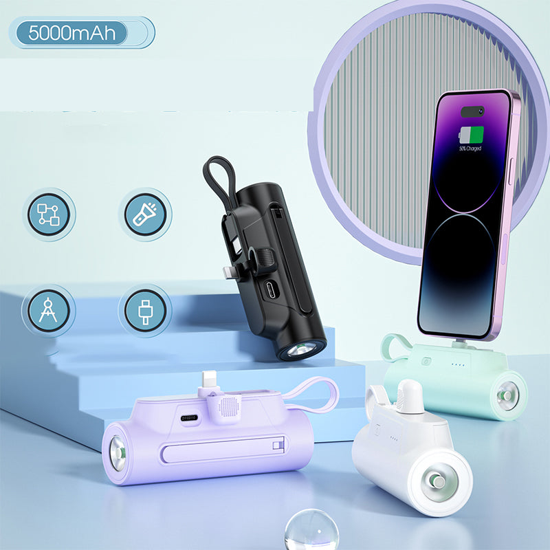 PocketBank™ – Dobbelt powerbank med indbygget kabel