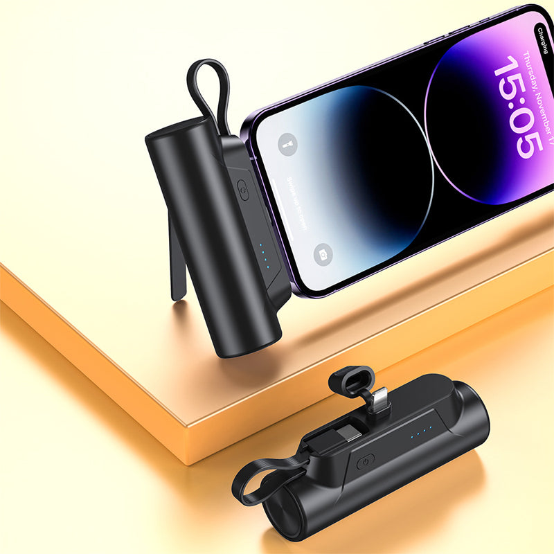 PocketBank™ – Dobbelt powerbank med indbygget kabel