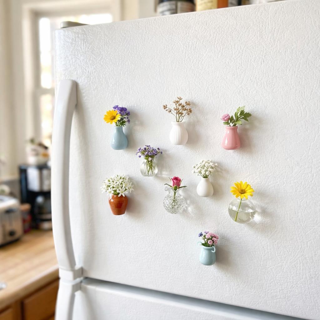 MagnetVase™ – Mini Blomstervase til Køleskab
