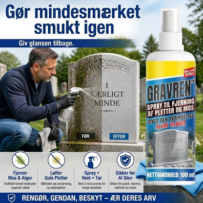 GravRen™ Rengørings- og restaureringsspray til gravsten