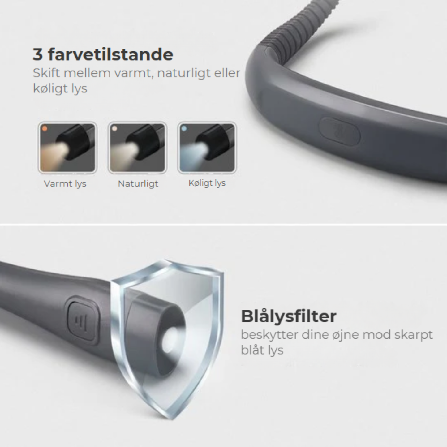 Hals-læselampe™ | Gør læsning og arbejde komfortabelt og hands-free