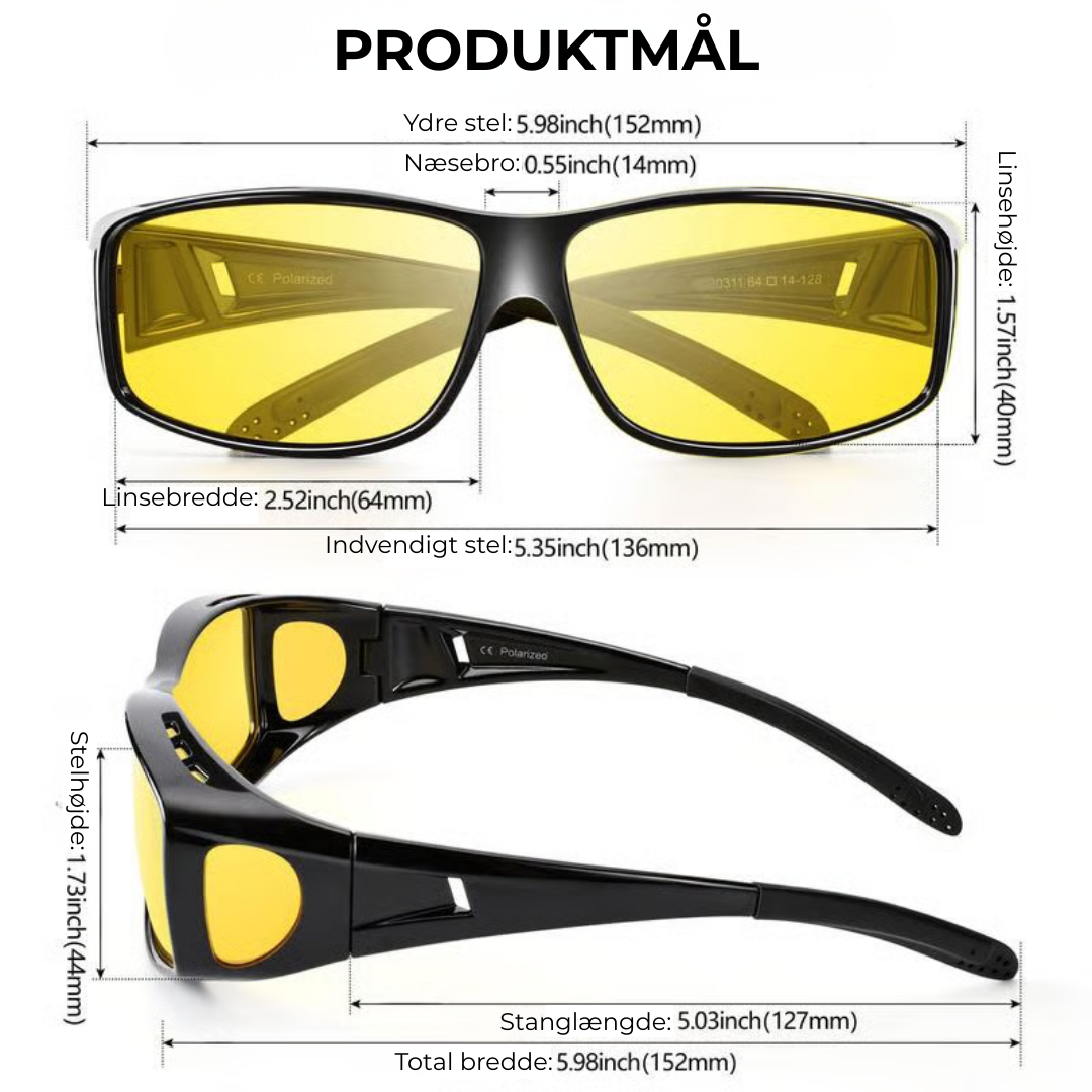 Kørebriller, antirefleksbelægning, polariserede