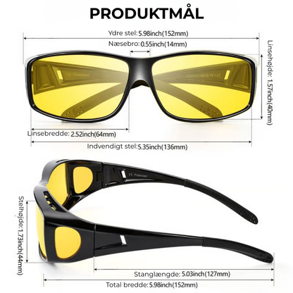 Kørebriller, antirefleksbelægning, polariserede