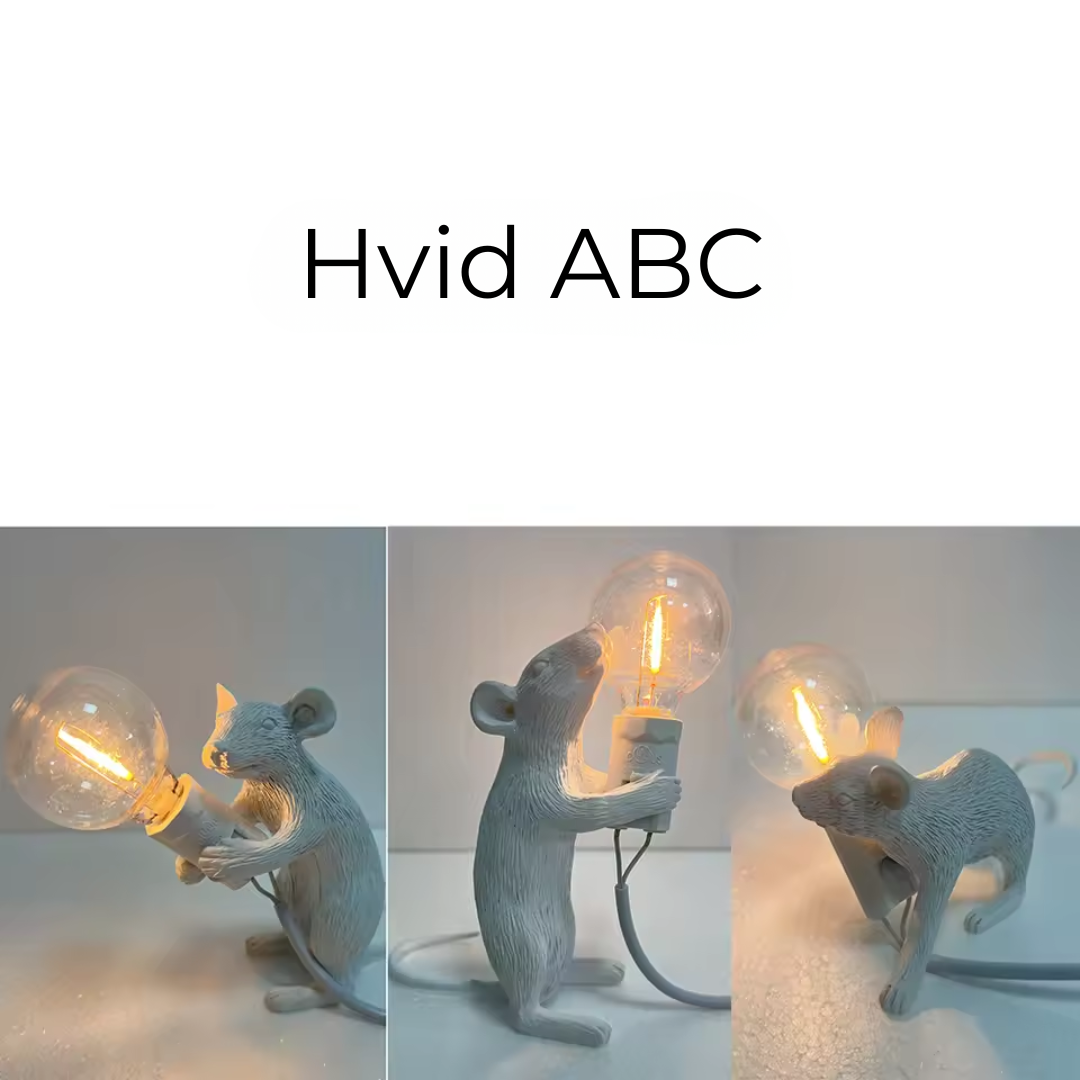 Hygge Muselampe | Unik Animal Resin Lampe – Sjov, Funktionel & USB-Drevet