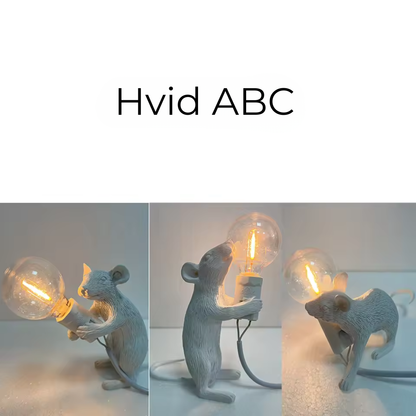 Hygge Muselampe | Unik Animal Resin Lampe – Sjov, Funktionel & USB-Drevet