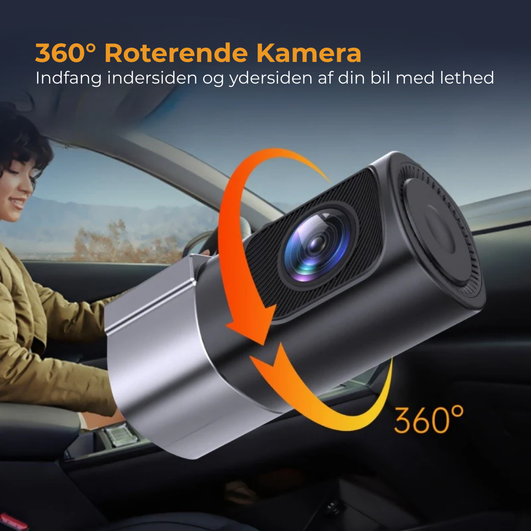 Dashcam med nattesyn | Gå Ikke Glip af Noget — 1080P Dashcam med 360° View