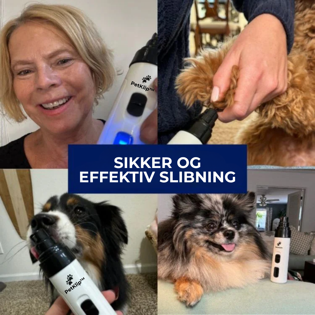 PetKlip™ | USB-genopladelig neglesliber til kæledyr – Støjsvag elektrisk negletrimmer til hunde og katte, perfekt til potepleje og klipning